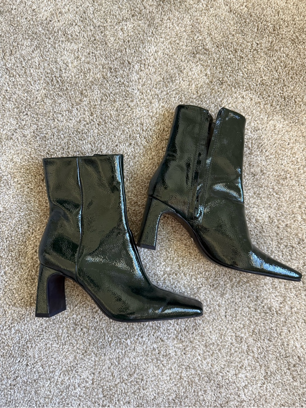 Zara Dark Green Ankle Boots